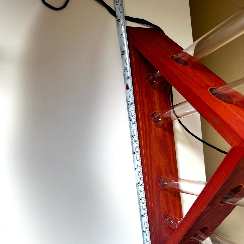 Plant Propagation Stand, Wood Window Hanging Triangle with Test tubes, handmade - Picture 9 of 12